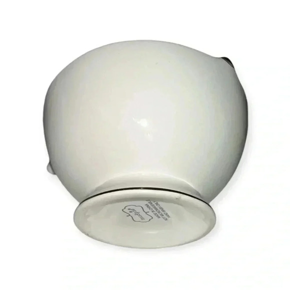 Mudpie White Ceramic Reindeer Bowl with Gold Antlers – Holiday Decor - Picture 4 of 5